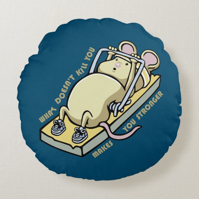 Wat je niet doodt maakt je sterker rond kussen (Voorkant)