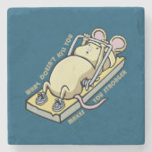 Wat je niet doodt maakt je sterker stenen onderzetter (Voorkant)