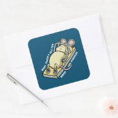 Wat je niet doodt maakt je sterker vierkante sticker (Envelop)