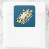 Wat je niet doodt maakt je sterker vierkante sticker (Tas)