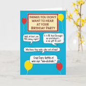 Wat je niet wilt horen op je feest kaart (Gele Bloem)