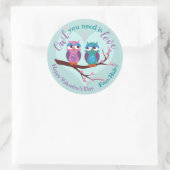 Wat je nodig hebt is de Valentijnsdag van de carto Ronde Sticker (Tas)