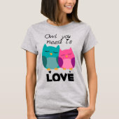 Wat je nodig hebt is liefde Valentijnsdag Funny Cu T-shirt (Voorkant)