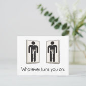 Wat je ook aanzet op een homomlichtschakelaar briefkaart (Staand voorkant)