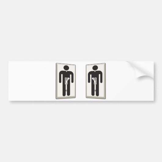 Wat je ook aanzet op een homomlichtschakelaar bumpersticker (Voorkant)