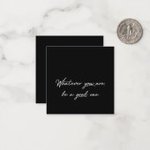 wat je ook bent notitiekaartje (Voorkant / Achterkant in situ)