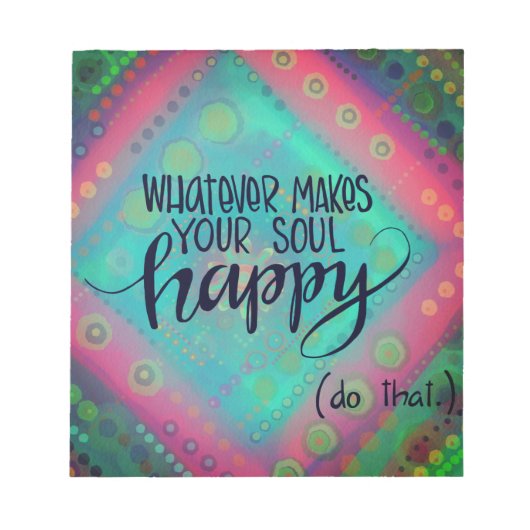 Wat je ook blij maakt,  notitieblok (Voorkant)