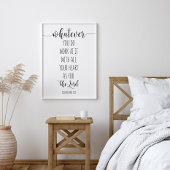 Wat je ook doet, Colossians 3:23 Poster