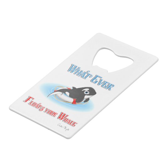 Wat je ook drijft? creditkaart flessenopener (Achterkant Gekanteld)