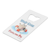 Wat je ook drijft creditkaart flessenopener (Achterkant Gekanteld)