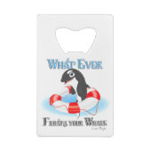 Wat je ook drijft? creditkaart flessenopener (Achterkant)