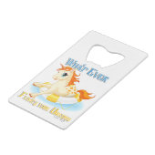 Wat je ook drijft? creditkaart flessenopener (Voorkant Gekanteld)