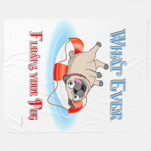 Wat je ook drijft fleece deken (Voorkant (Horizontaal))