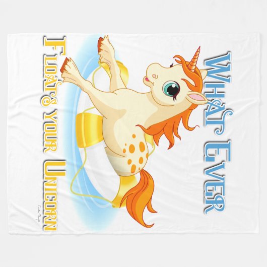 Wat je ook drijft? fleece deken (Voorkant (Horizontaal))