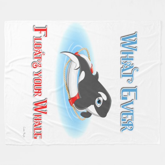 Wat je ook drijft? fleece deken (Voorkant (Horizontaal))