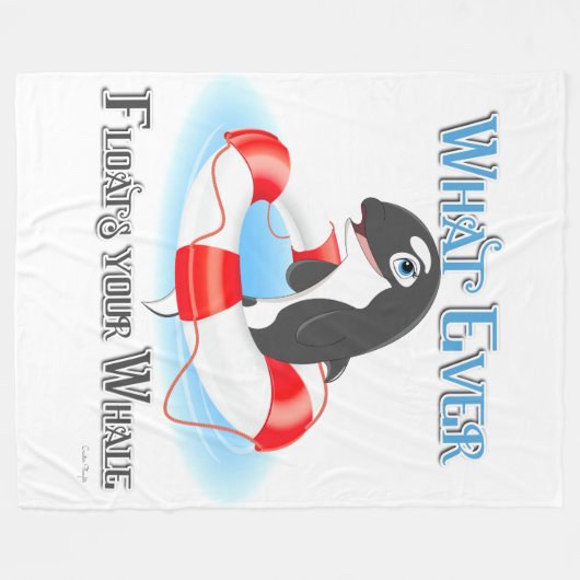 Wat je ook drijft? fleece deken (Voorkant (Horizontaal))