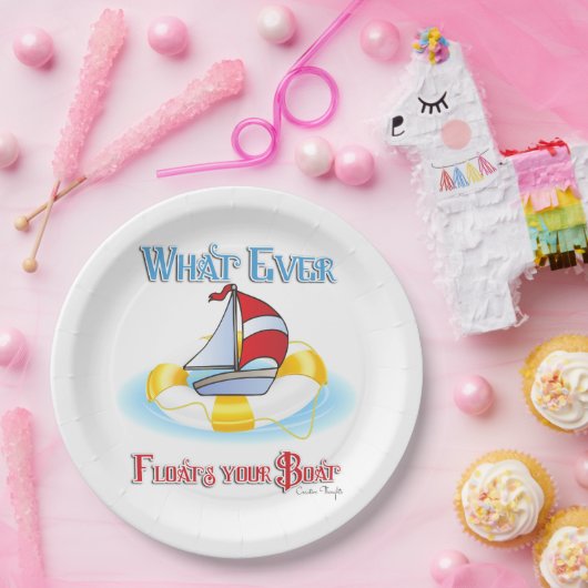 Wat je ook drijft papieren bordje (Feest)