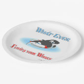 Wat je ook drijft? papieren bordje (Gekanteld)