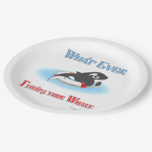 Wat je ook drijft? papieren bordje (Gekanteld)