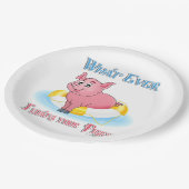 Wat je ook drijft? papieren bordje (Gekanteld)