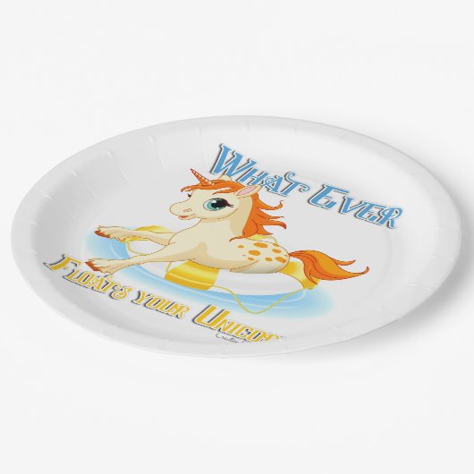 Wat je ook drijft? papieren bordje (Gekanteld)