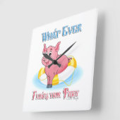 Wat je ook drijft? vierkante klok (Hoek)