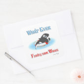 Wat je ook drijft? vierkante sticker (Envelop)