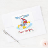 Wat je ook drijft vierkante sticker (Envelop)