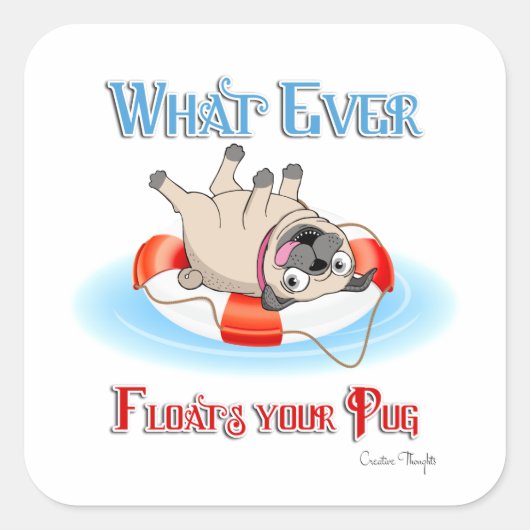 Wat je ook drijft vierkante sticker (Voorkant)