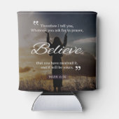 Wat je ook maar wilt in gebed, geloof je blikjeskoeler (Achterkant)