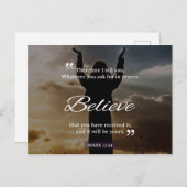 Wat je ook maar wilt in gebed, geloof je briefkaart (Voorkant / Achterkant)
