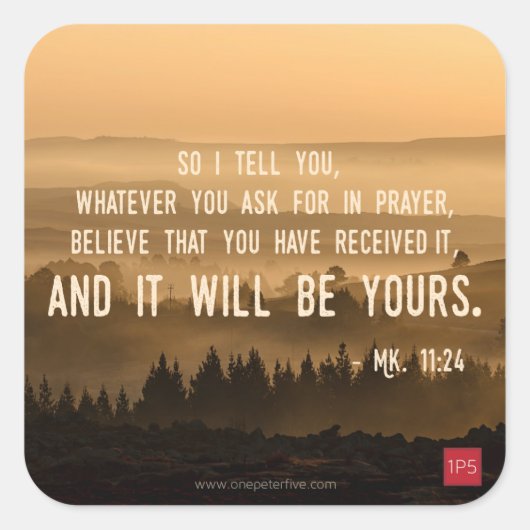 Wat je ook vraagt... vierkante sticker (Voorkant)