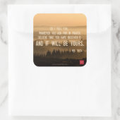 Wat je ook vraagt... vierkante sticker (Tas)