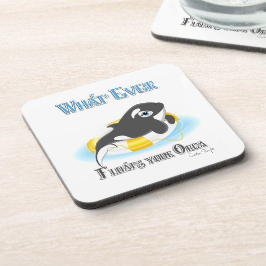 Wat je Orca-walvis ook drijft Bier Onderzetter (Linkerzijde)