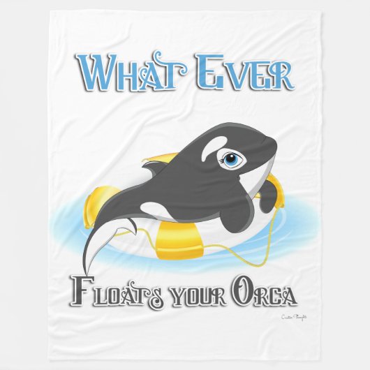 Wat je Orca-walvis ook drijft Fleece Deken (Voorkant)