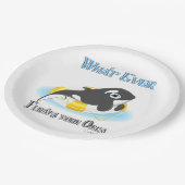 Wat je Orca-walvis ook drijft Papieren Bordje (Gekanteld)