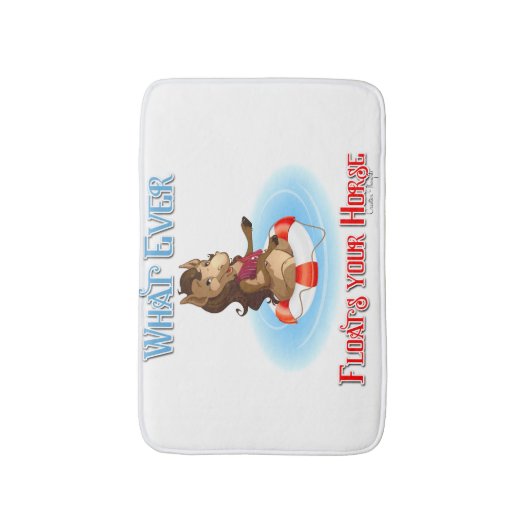 Wat je paard ook drijft badmat (Voorkant Verticaal)