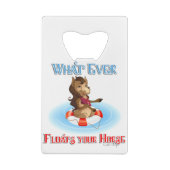 Wat je paard ook drijft creditkaart flessenopener (Achterkant)