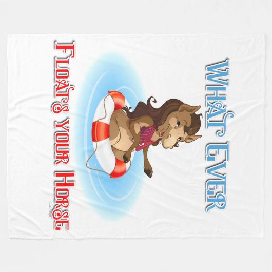 Wat je paard ook drijft fleece deken (Voorkant (Horizontaal))