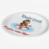 Wat je paard ook drijft papieren bordje (Gekanteld)