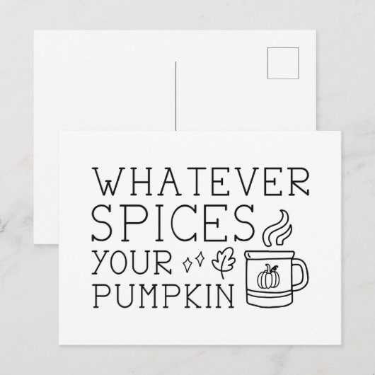 Wat je pompoen ook zijn briefkaart (Voorkant / Achterkant)