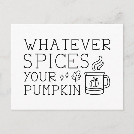 Wat je pompoen ook zijn briefkaart (Voorkant)