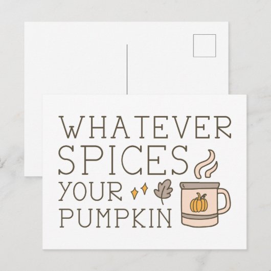 Wat je pompoen ook zijn briefkaart (Voorkant / Achterkant)