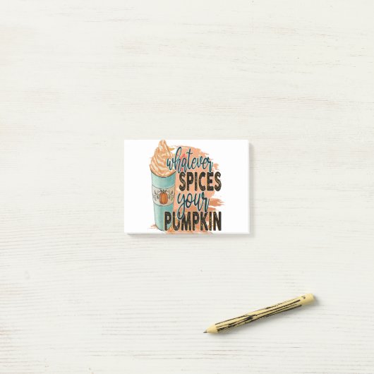 Wat je pompoenherfst Halloween dan ook? Post-it® Notes (Op bureau)