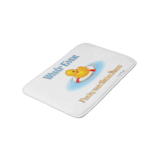 Wat je Rubber Duckie ook drijft Badmat (Gekanteld)