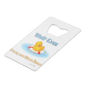 Wat je Rubber Duckie ook drijft Creditkaart Flessenopener (Voorkant Gekanteld)