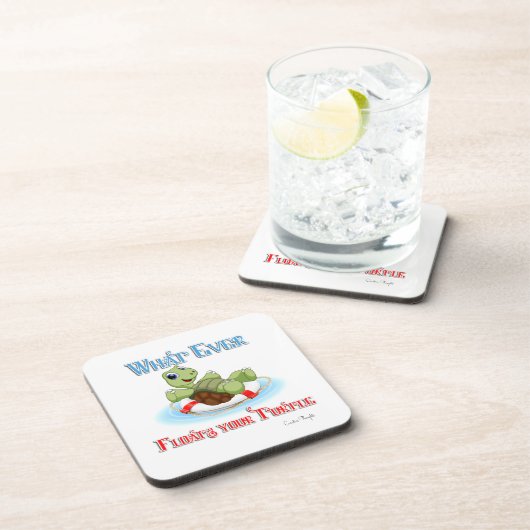 Wat je schildpad ook drijft bier onderzetter (Rechterzijde)