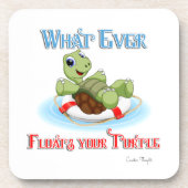 Wat je schildpad ook drijft bier onderzetter (Voorkant)