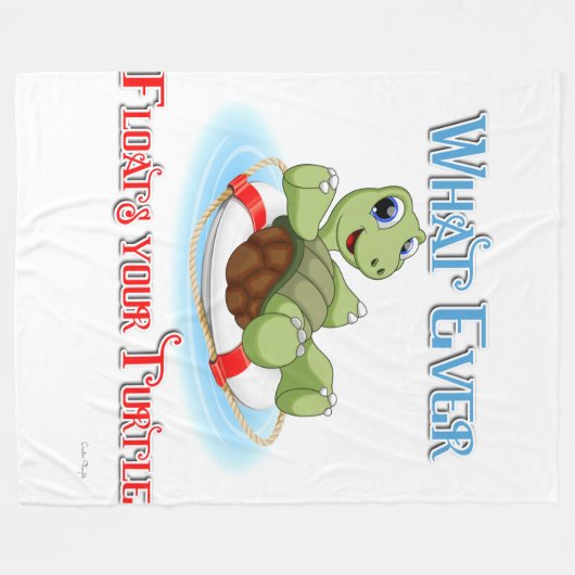 Wat je schildpad ook drijft fleece deken (Voorkant (Horizontaal))
