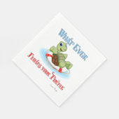 Wat je schildpad ook drijft servet (Hoek)